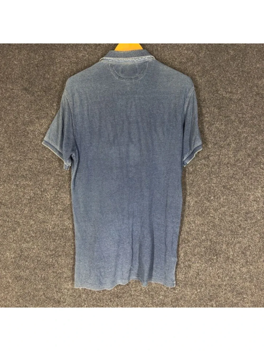 Ralph Lauren Polo Shirt Men M Medium Blue Button Up Collared Short Sleeve Cotton